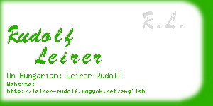 rudolf leirer business card